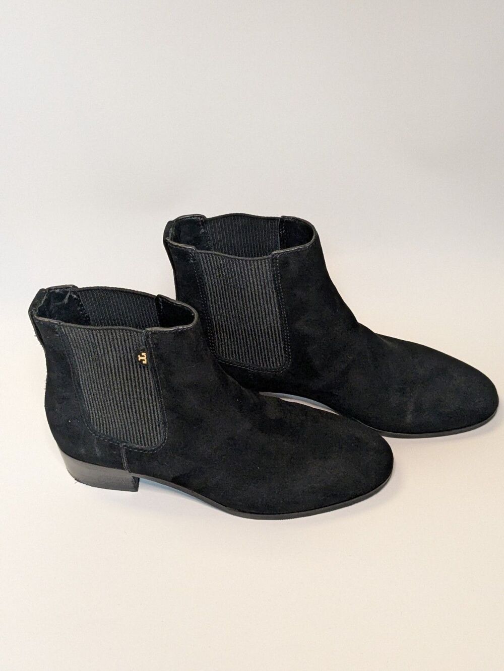 Tory Burch Milburn Convertible Riding Boots Womens 7 Black Leather Suede Knee Hi - Picture 14 of 16